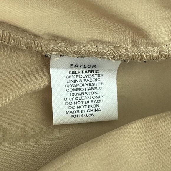 Saylor Black Guipure Lace Fringe Hem Spaghetti Strap Deep V-Neck Midi Dress S - Picture 8 of 11